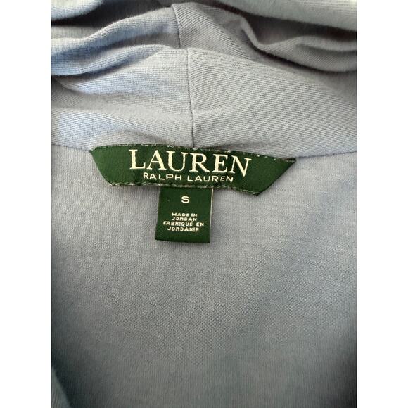 Lauren Ralph Lauren Blue Knit Surplice Top Size Small Elegant Classic Office - Picture 4 of 7